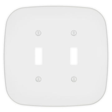 Fresno Matte White - 2 Toggle Wallplate