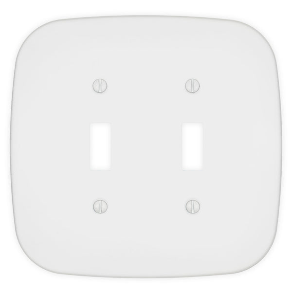 Fresno Matte White - 2 Toggle Wallplate