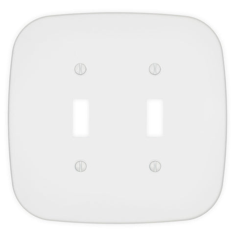 Fresno Matte White - 2 Toggle Wallplate