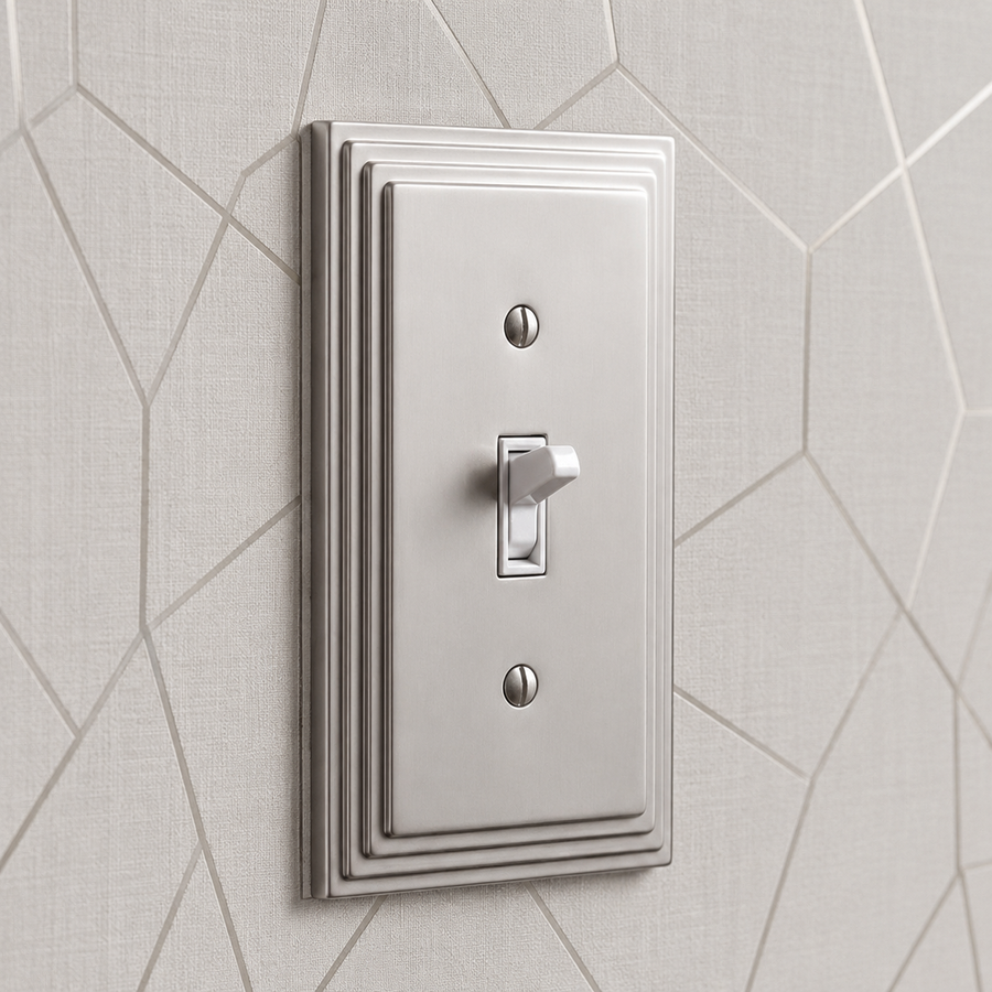 Steps Satin Nickel Cast - 1 Toggle Wallplate