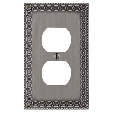 Belair Antique Nickel - 1 Duplex Wallplate