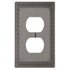 Belair Antique Nickel - 1 Duplex Wallplate