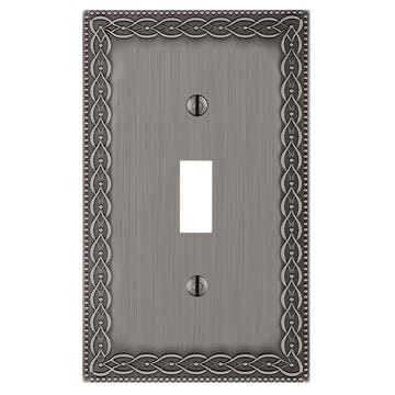 Belair Antique Nickel - 1 Toggle Wallplate