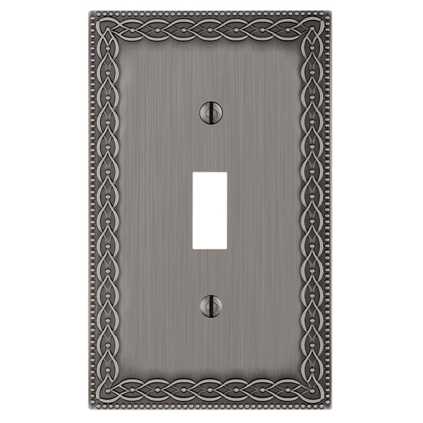 Belair Antique Nickel - 1 Toggle Wallplate