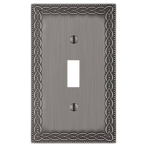 Belair Antique Nickel - 1 Toggle Wallplate