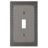 Belair Antique Nickel - 1 Toggle Wallplate