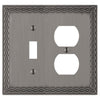Belair Antique Nickel - 1 Toggle/1 Duplex Wallplate
