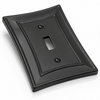 Modern Biba Matte Black Cast - 2 Rocker Wallplate