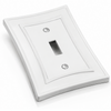 Modern Biba Matte White Cast - 1 Toggle Wallplate