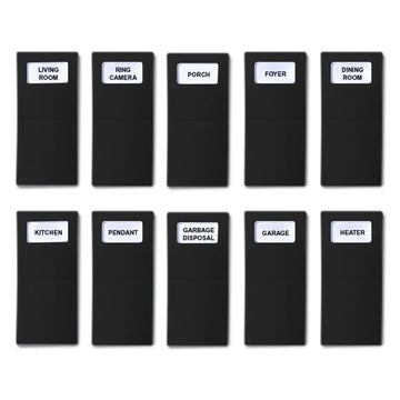 Identify Switch Labels - Black - 10 Pack