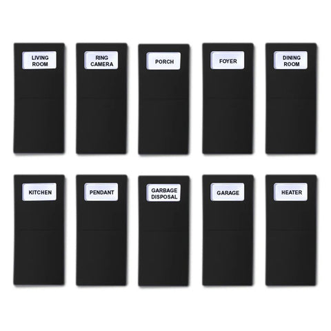 Identify Switch Labels - Black - 10 Pack