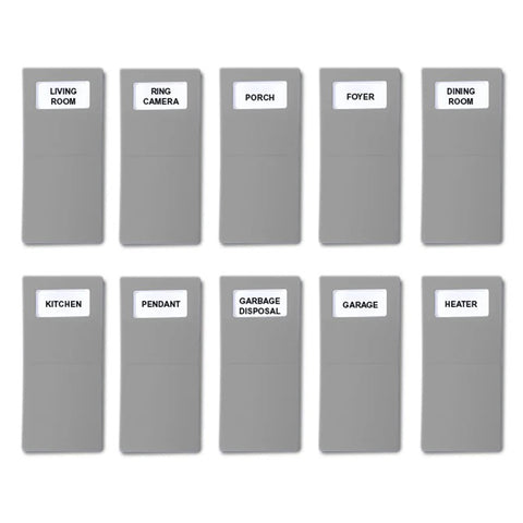 Identify Switch Labels - Gray - 10 Pack