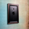 Continental Aged Bronze Cast - 1 Toggle / 1 Rocker Wallplate