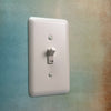 Devon Light Almond Steel - 3 Toggle Wallplate