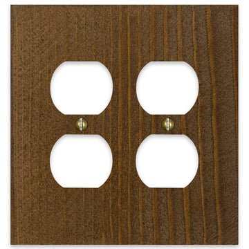 Montana Rustic Brown - 2 Duplex Wallplate