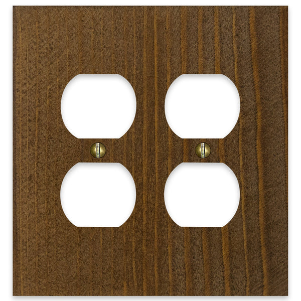 Montana Rustic Brown - 2 Duplex Wallplate