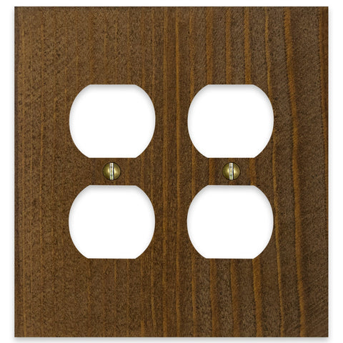 Montana Rustic Brown - 2 Duplex Wallplate