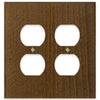 Montana Rustic Brown - 2 Duplex Wallplate