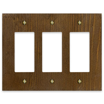 Montana Rustic Brown - 3 Rocker Wallplate