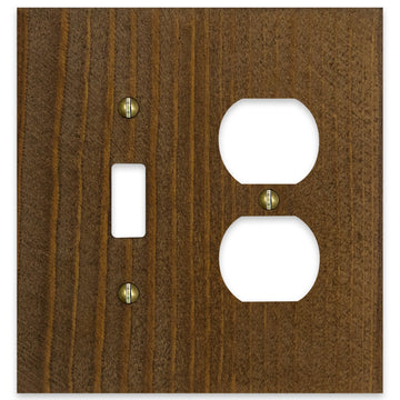 Montana Rustic Brown - 1 Toggle/1 Duplex Wallplate