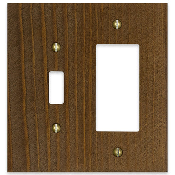 Montana Rustic Brown - 1 Toggle/1 Rocker Wallplate