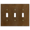 Montana Rustic Brown - 3 Toggle Wallplate