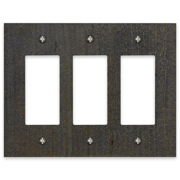 Montana Rustic Gray - 3 Rocker Wallplate
