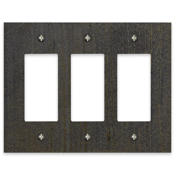 Montana Rustic Gray - 3 Rocker Wallplate