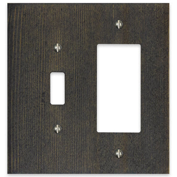 Montana Rustic Gray - 1 Toggle/1 Rocker Wallplate
