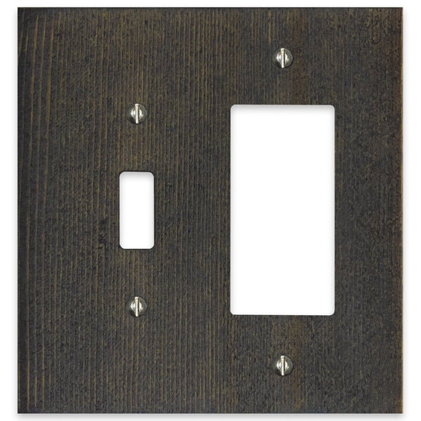 Montana Rustic Gray - 1 Toggle/1 Rocker Wallplate