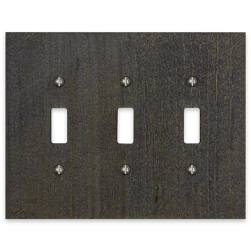 Montana Rustic Gray - 3 Toggle Wallplate