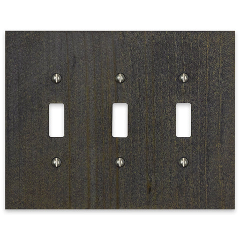 Montana Rustic Gray - 3 Toggle Wallplate