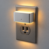 Deli LED Automatic Nickel Night Light