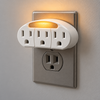 3 Outlet Neon Automatic Night Light