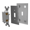 Screwless Oversized Stainless Steel - 3 Rocker Wallplate