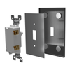 Screwless Oversized Brushed Gray - 2 Rocker Wallplate