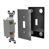 Screwless Brushed Gray - 4 Rocker Wallplate