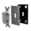 Screwless Brushed Black - 1 Toggle Wallplate