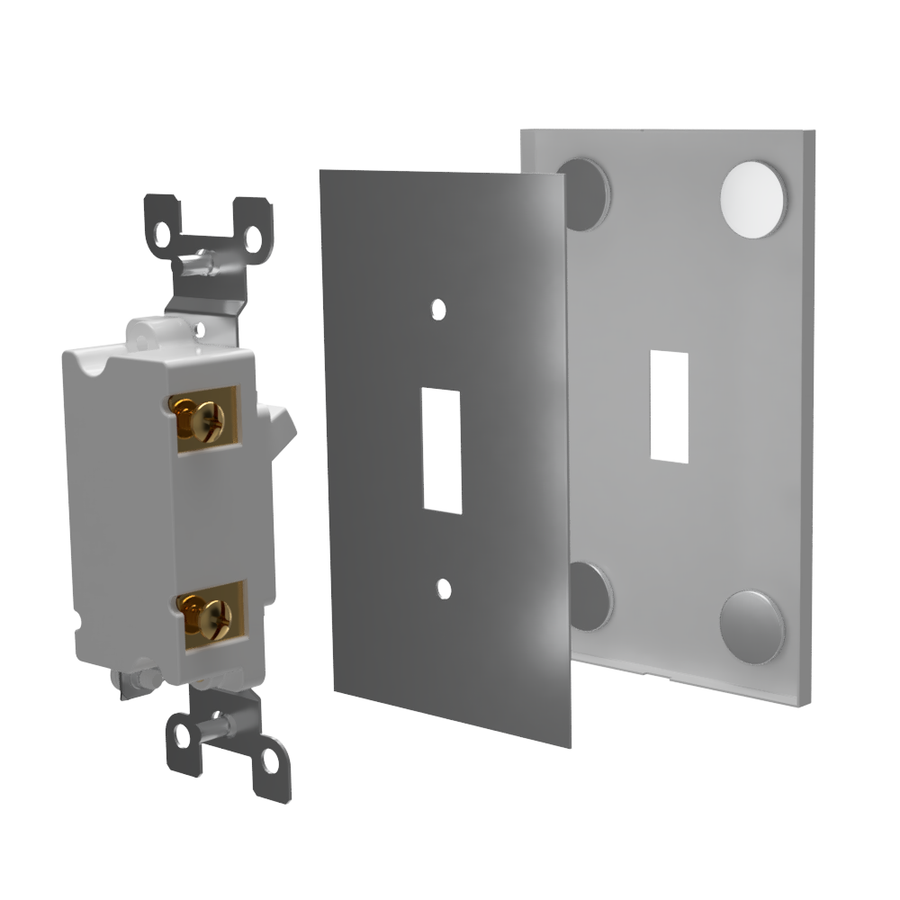 Screwless White - 1 Toggle Wallplate