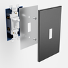 Screwless Brushed Gray - 2 Duplex Wallplate