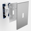 Screwless Oversized Stainless Steel - 1 Rocker Wallplate