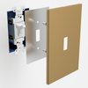 Screwless Oversized Copper - 3 Toggle Wallplate