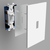 Screwless Oversized White - 2 Blank Wallplate