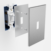 Screwless Stainless Steel - 2 Blank Wallplate