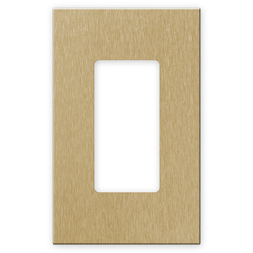 Screwless Brushed Gold - 1 Rocker Wallplate