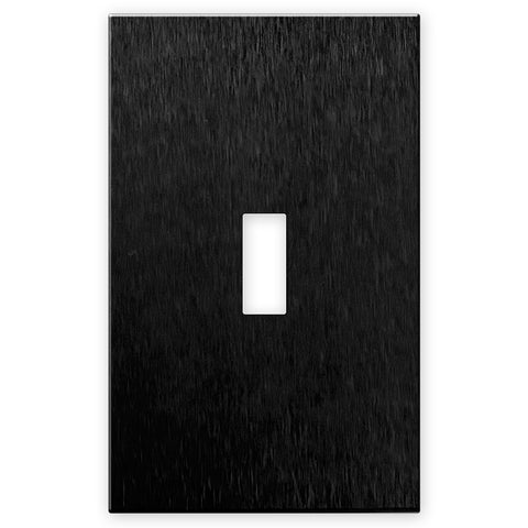 Screwless Brushed Black - 1 Toggle Wallplate