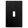 Screwless Brushed Black - 1 Toggle Wallplate