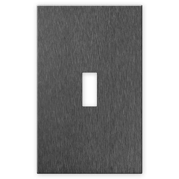Screwless Brushed Gray - 1 Toggle Wallplate