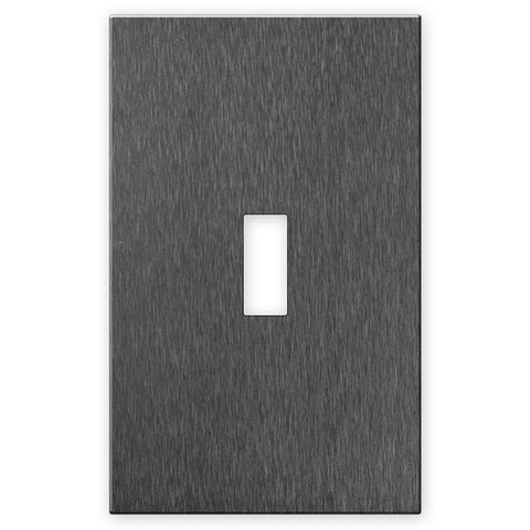Screwless Brushed Gray - 1 Toggle Wallplate