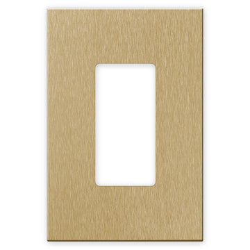 Screwless Oversized Brushed Gold - 1 Rocker Wallplate